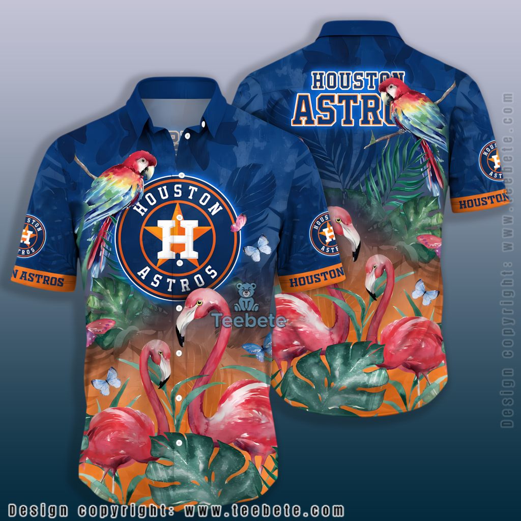 Coral Reef Houston Astros Hawaiian Shirt