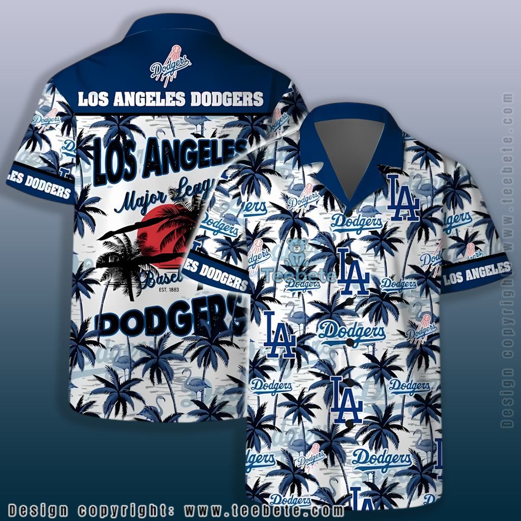 Flamingo Palm Tree Los Angeles Dodgers Hawaiian Shirt