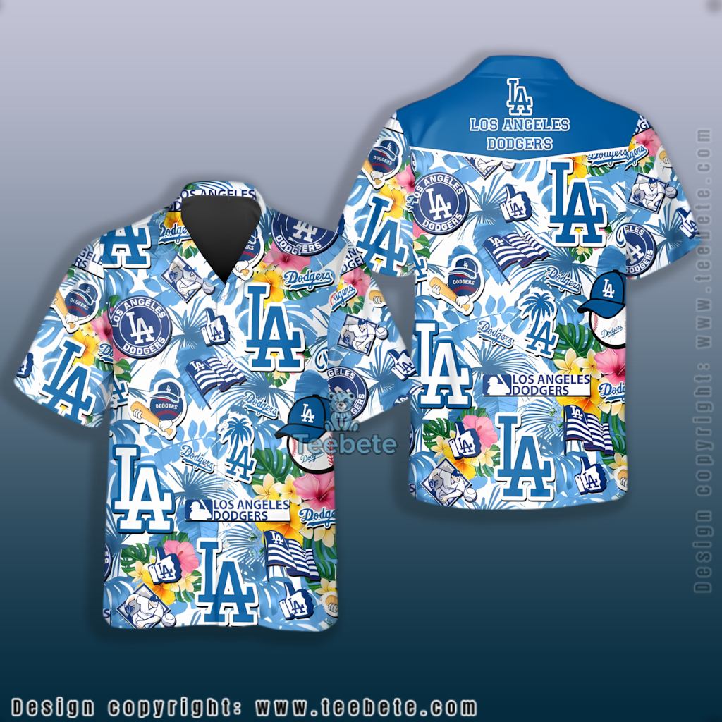 Floral Icons Los Angeles Dodgers Hawaiian Shirt