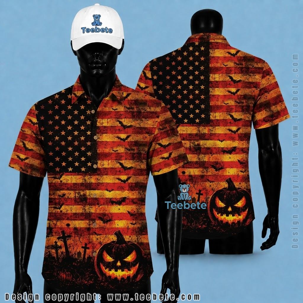 Halloween Beer Skull Hawaiian Shirt