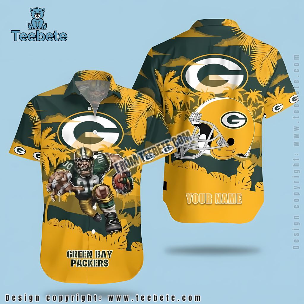 Green Bay Packers Hawaiian Shirt Custom Mascot