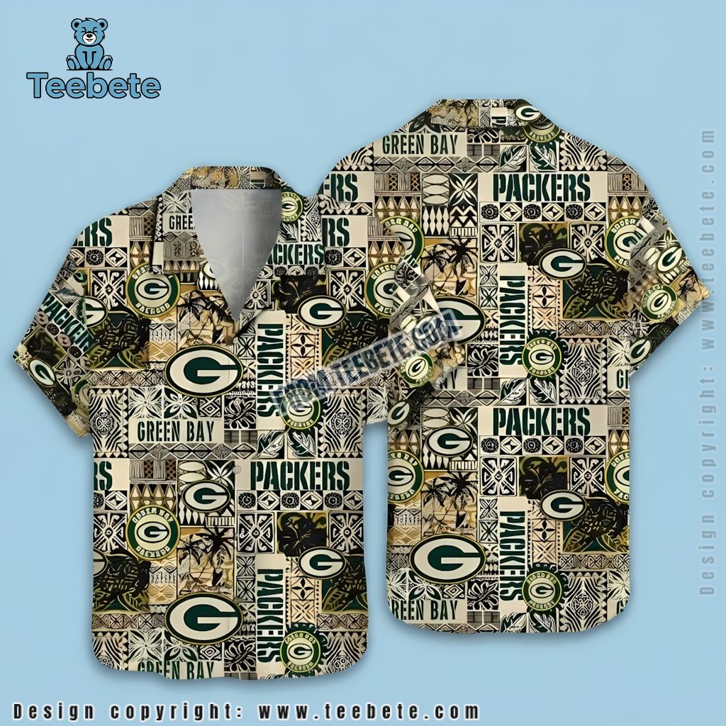 Green Bay Packers Hawaiian Shirt Tribal Patchwork
