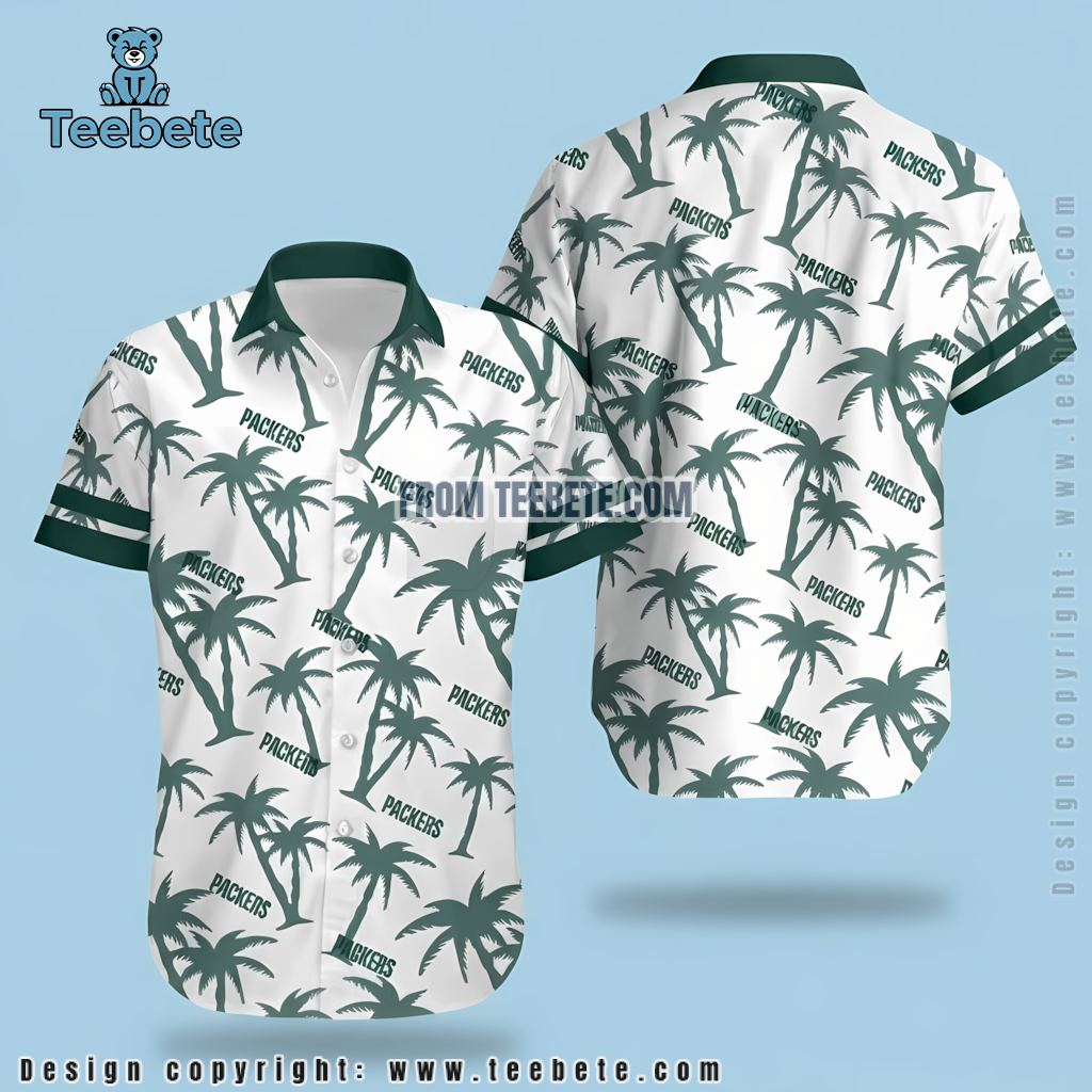 Green Bay Packers Hawaiian Shirt White Coconut