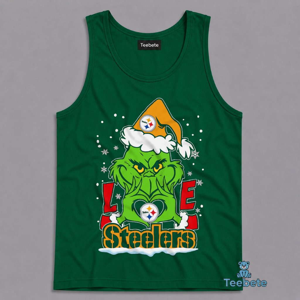 Grinch Love Pittsburgh Steelers Christmas Tanktop Grinch Love Pittsburgh Steelers Christmas Tanktop