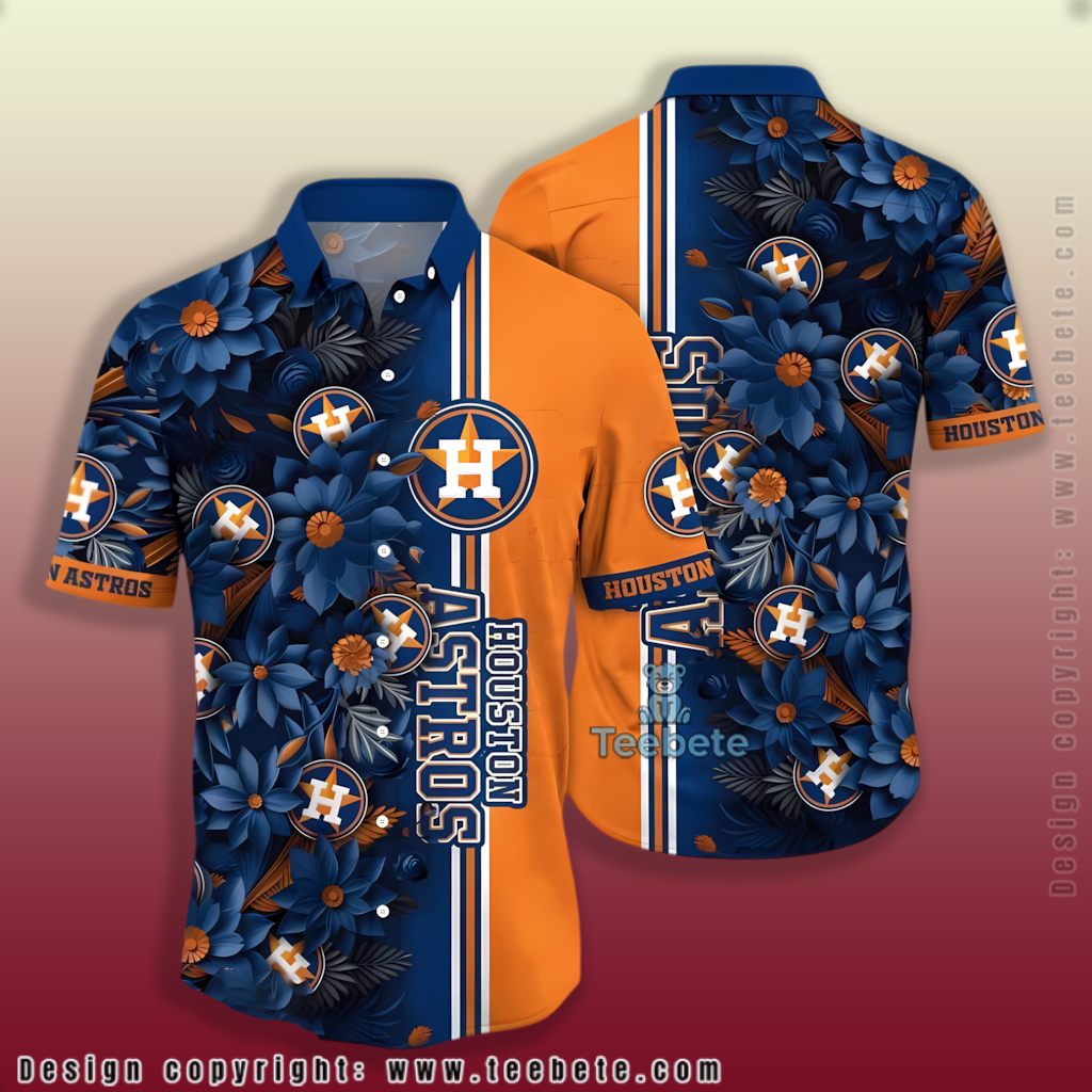 Hibiscus Floral Houston Astros Hawaiian Shirt Hibiscus Floral Houston Astros Hawaiian Shirt