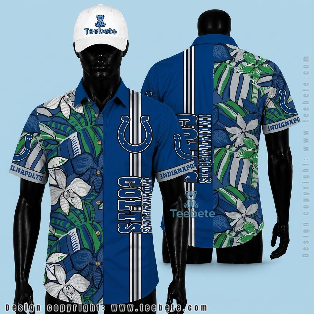 Indianapolis Colts Hawaiian Shirt Horseshoe Lava Beach Scene Indianapolis Colts Hawaiian Shirt Horseshoe Lava Beach Scene