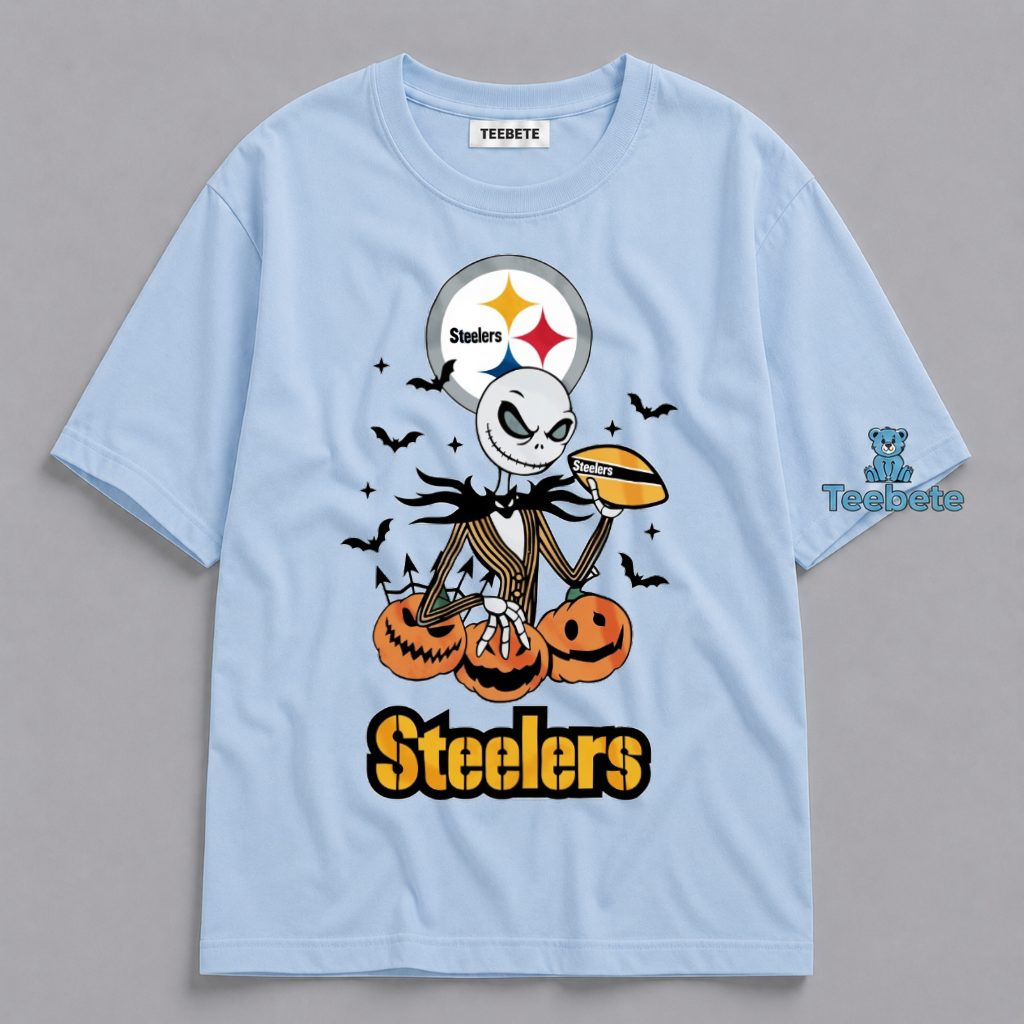Jack Skellington Pittsburgh Steelers Halloween Pumpkin Shirt