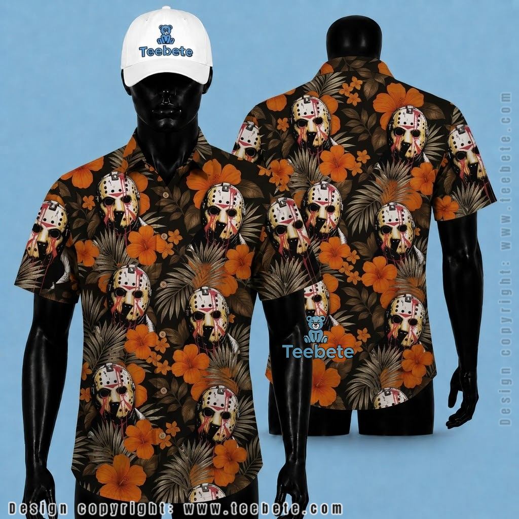 Jason Voorhees Halloween Button Up Shirt