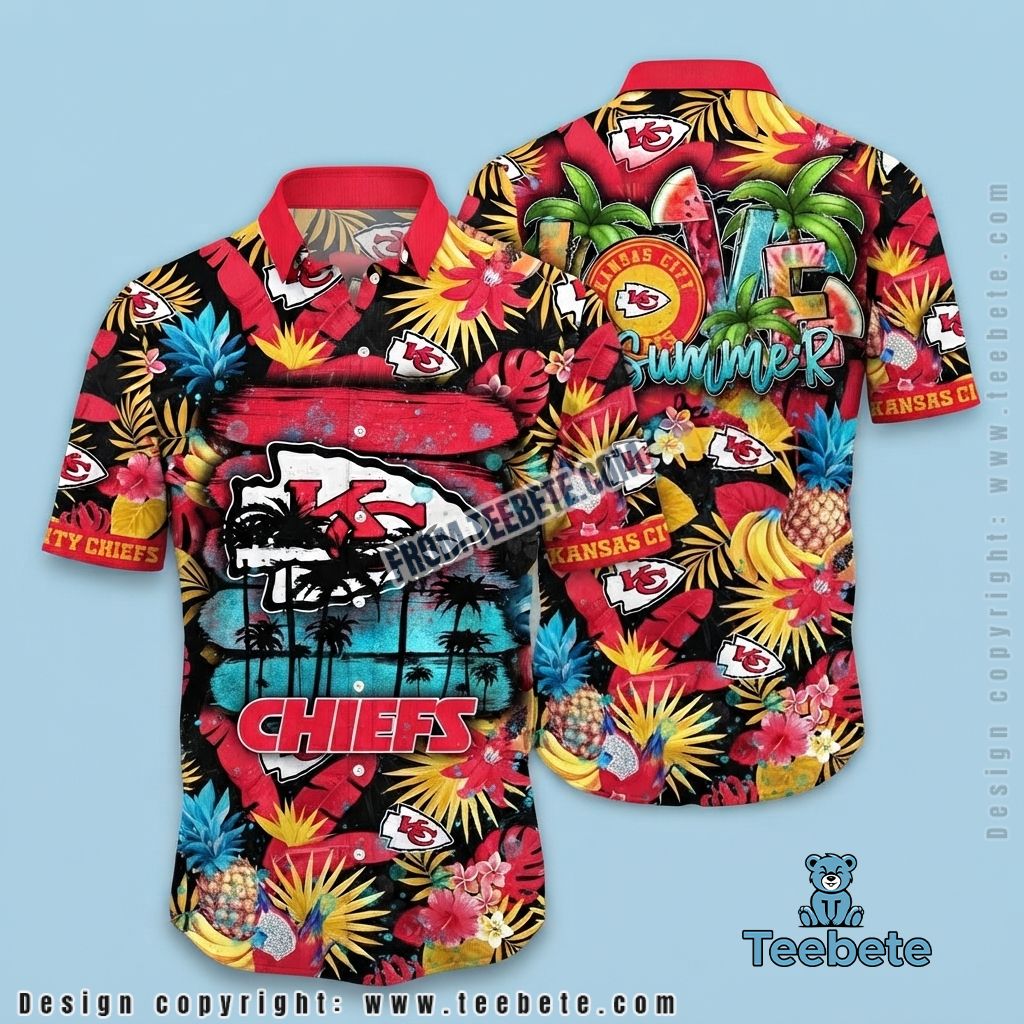 Kansas City Chiefs Aloha Shirt Love Summer