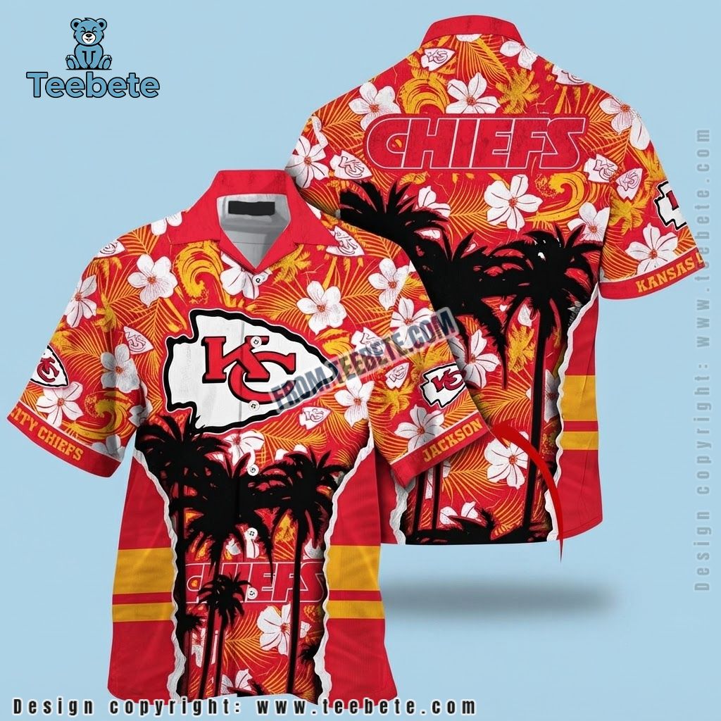 Kansas City Chiefs Hawaiian Shirt Flamingo Sunset Kansas City Chiefs Hawaiian Shirt Flamingo Sunset