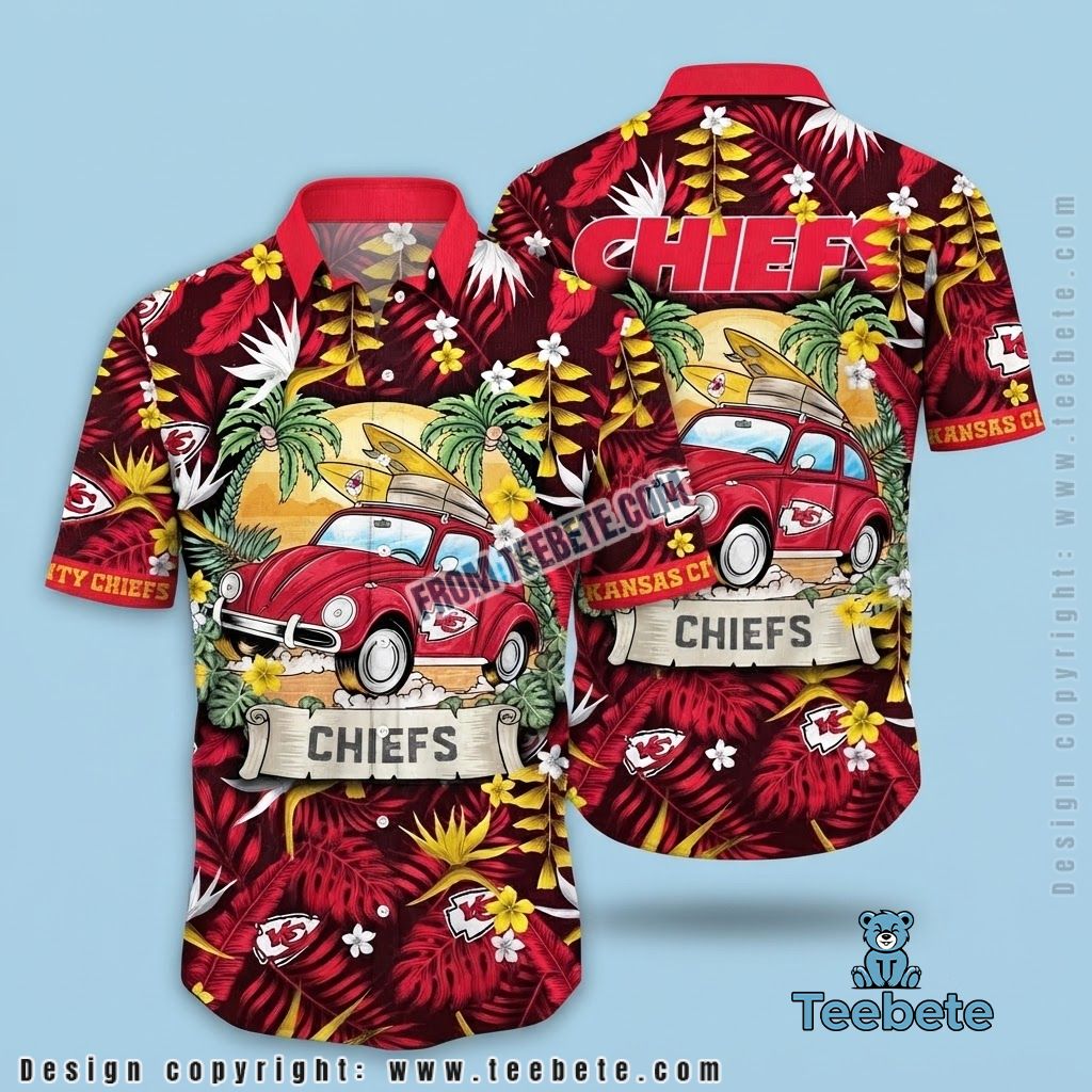 Kansas City Chiefs Tropical Shirt Surf Car