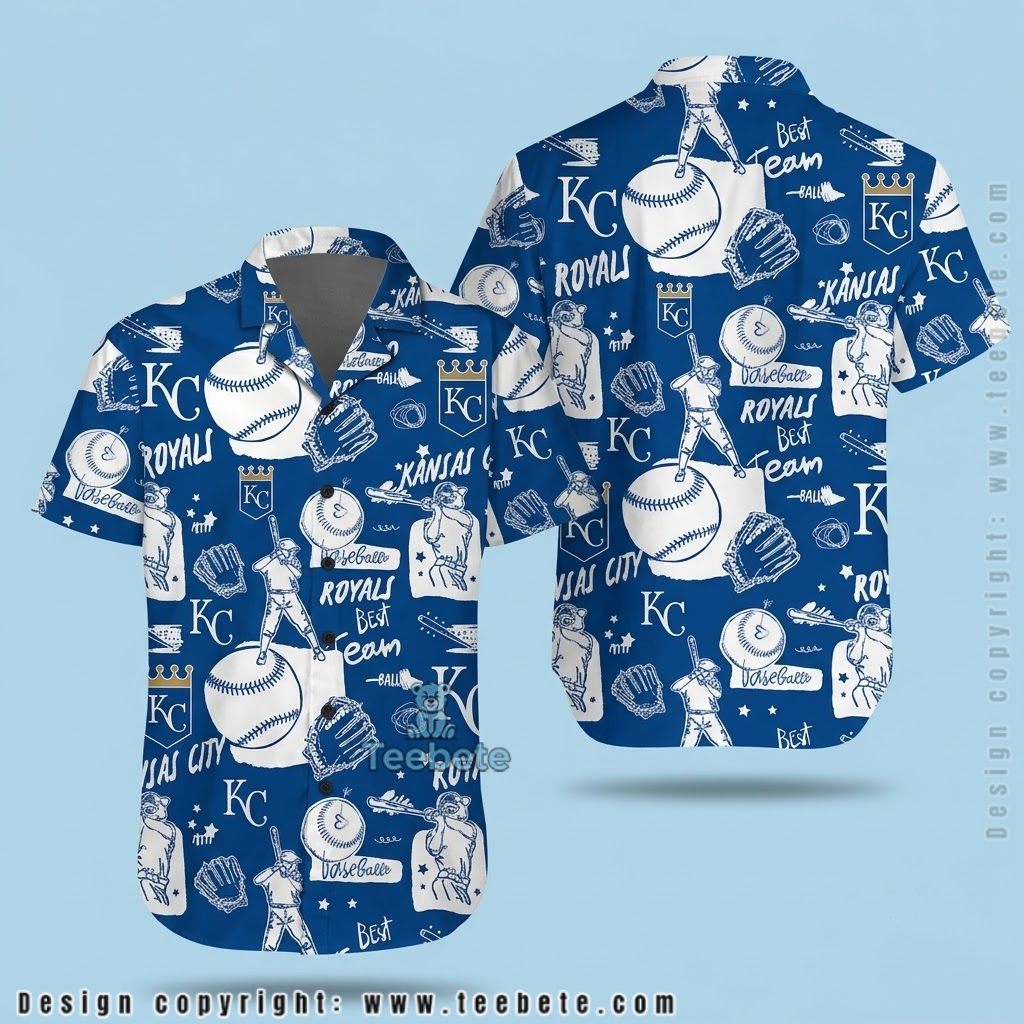 Kansas City Royals Hawaiian Shirt Best Team Doodle Sketch