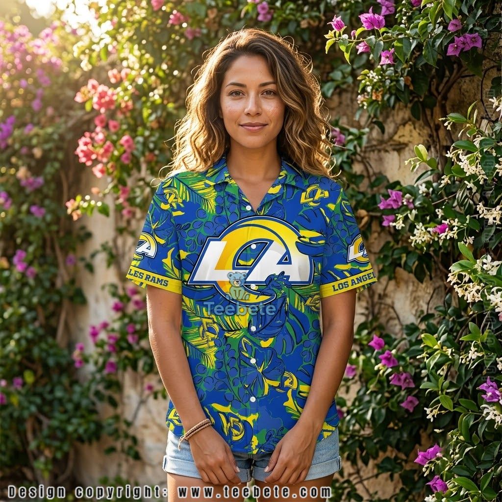 Los Angeles Rams Bold Tropical Aloha Shirt