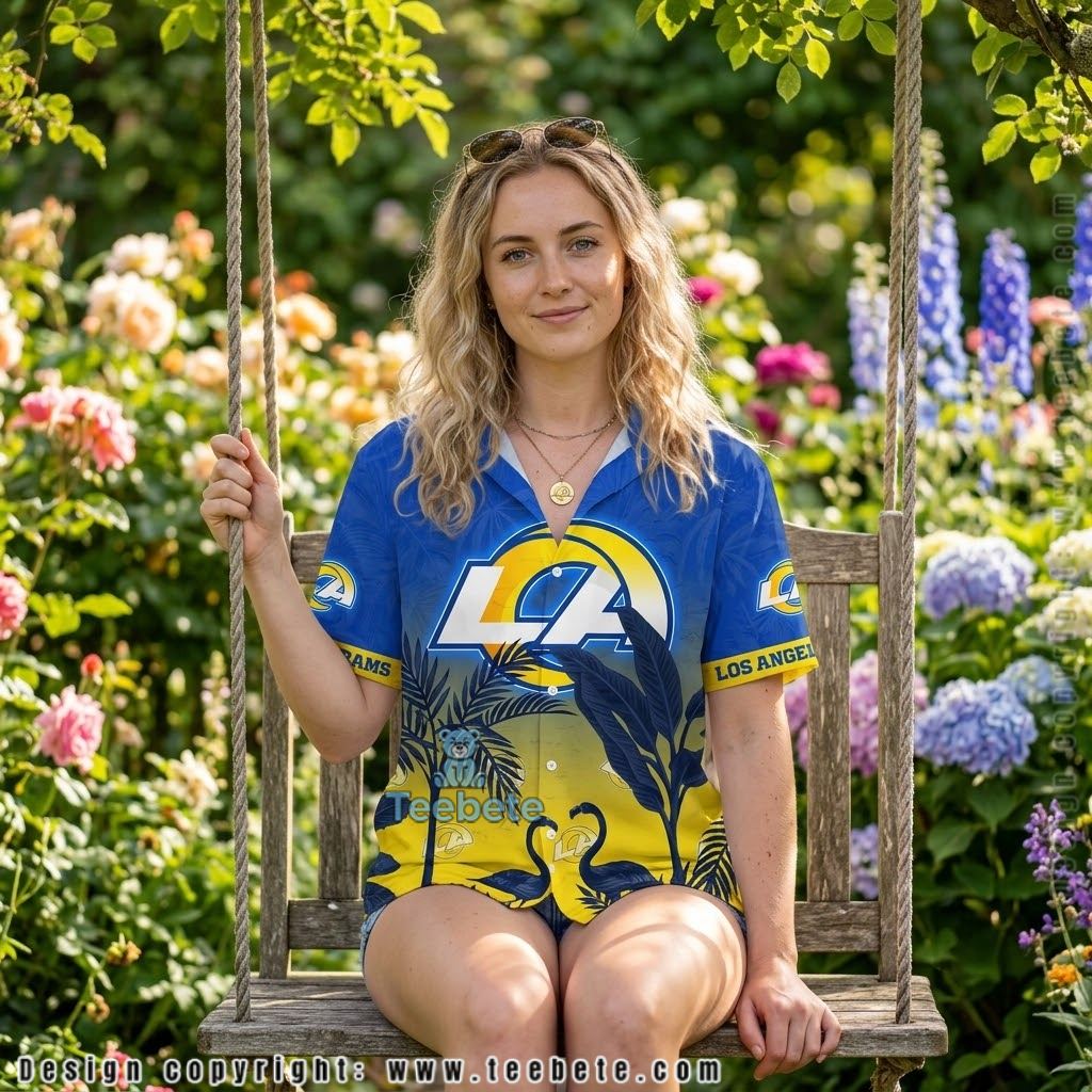 Los Angeles Rams Flamingo Parrot Hawaiian Shirt Los Angeles Rams Flamingo Parrot Hawaiian Shirt