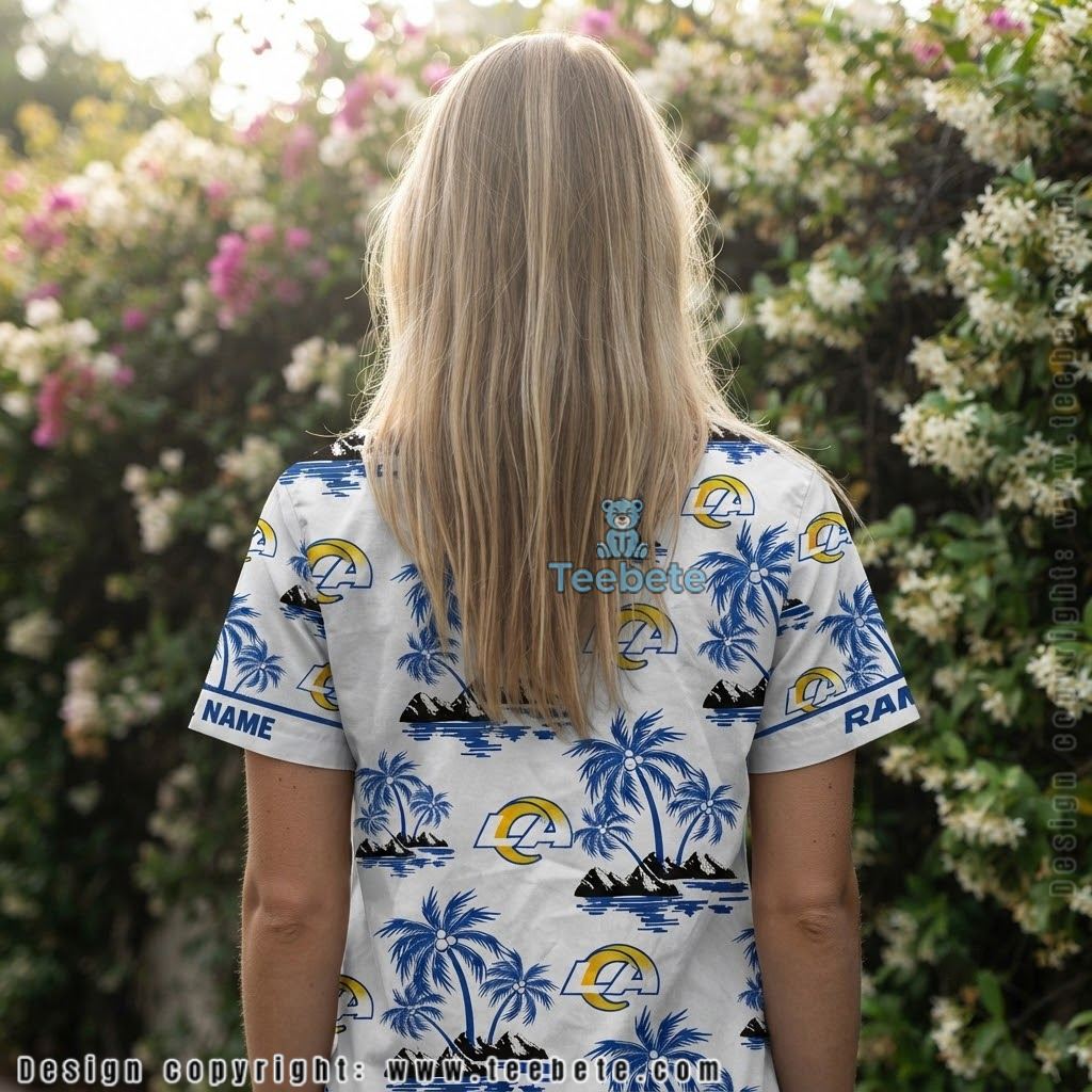 Los Angeles Rams Palm Island Hawaiian Shirt Version 2 Los Angeles Rams Palm Island Hawaiian Shirt Version 2