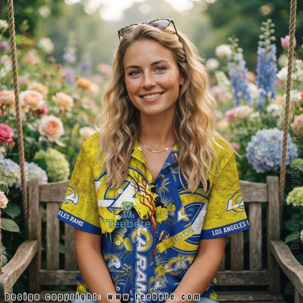 Los Angeles Rams Rose Garden Hawaiian Shirt