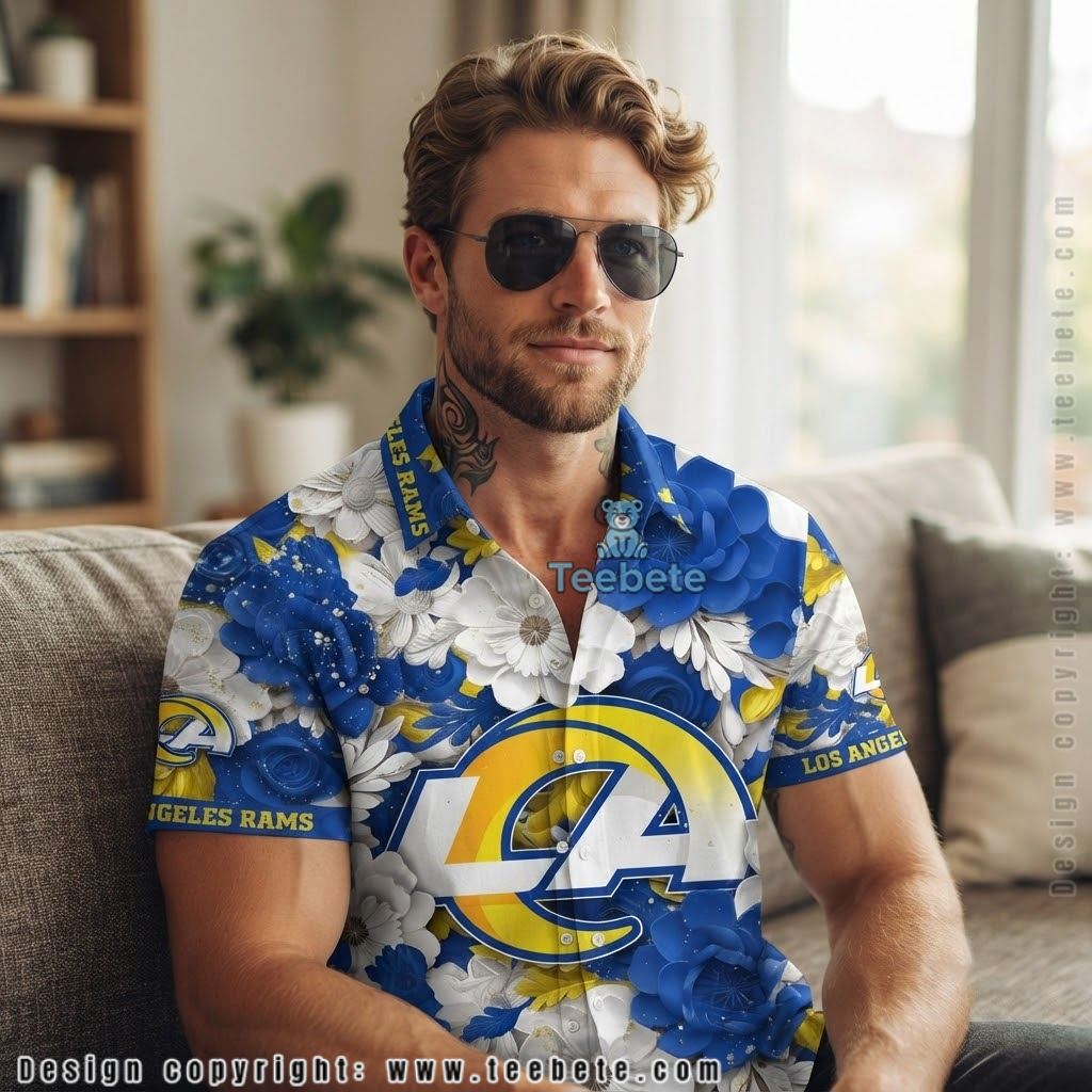 Los Angeles Rams Rose Garden Hawaiian Shirt