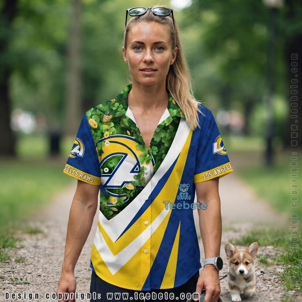 Los Angeles Rams Rose Garden Hawaiian Shirt