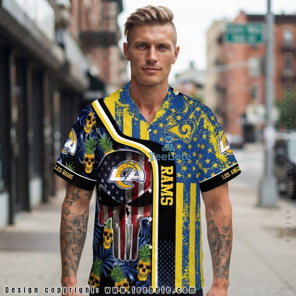 Los Angeles Rams Shamrock Lucky Hawaiian Shirt