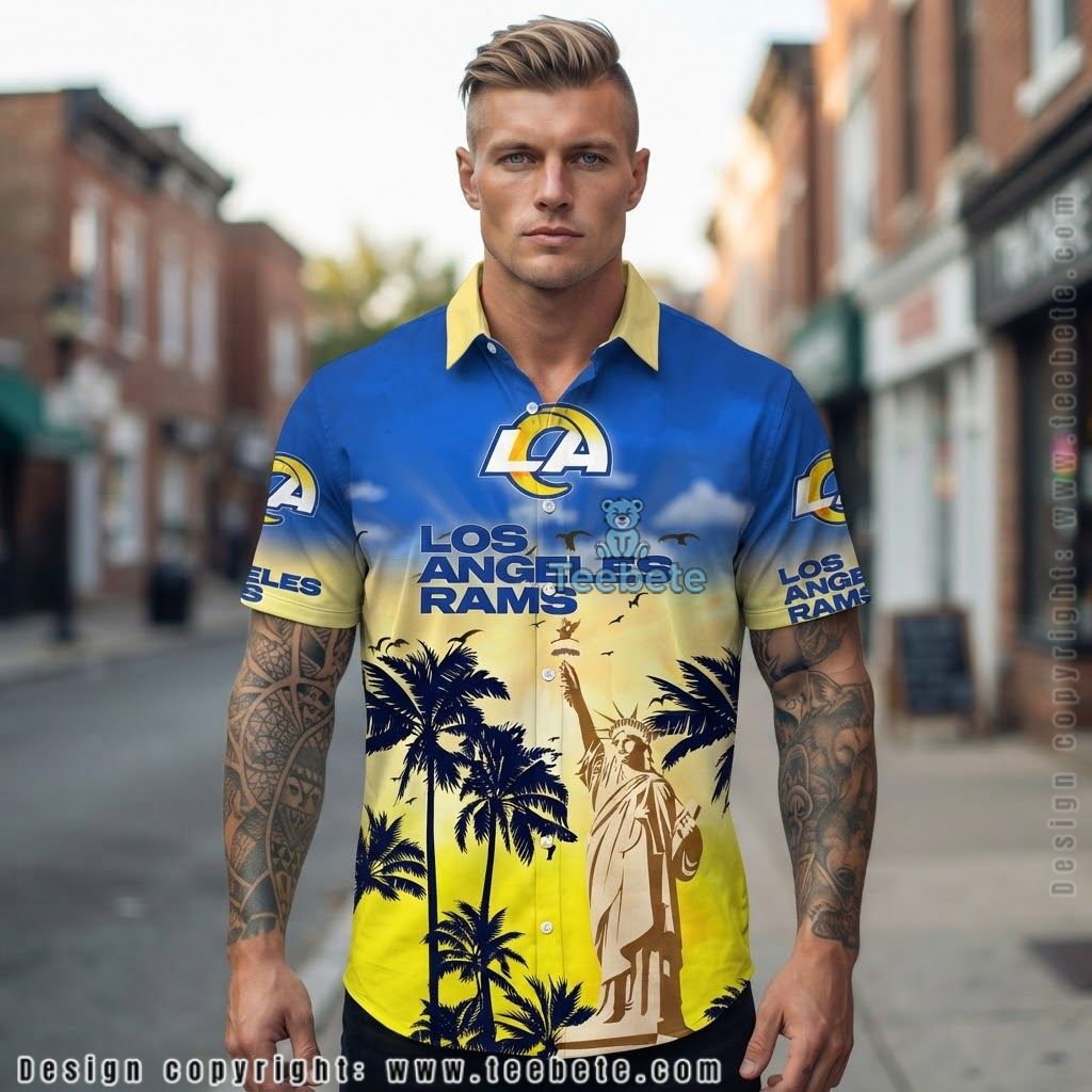 Los Angeles Rams Skull Pineapple Hawaiian Shirt Los Angeles Rams Skull Pineapple Hawaiian Shirt