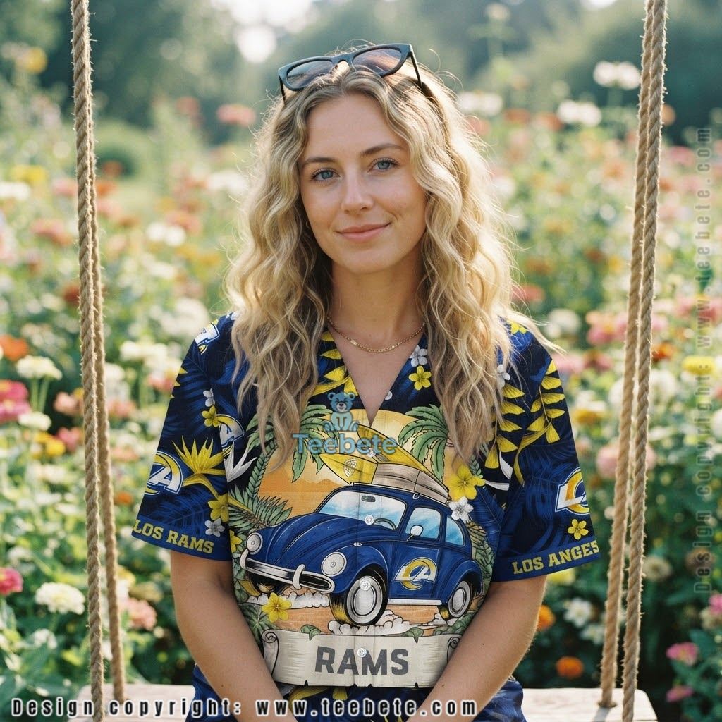 Los Angeles Rams Tiki Doodle Hawaiian Shirt
