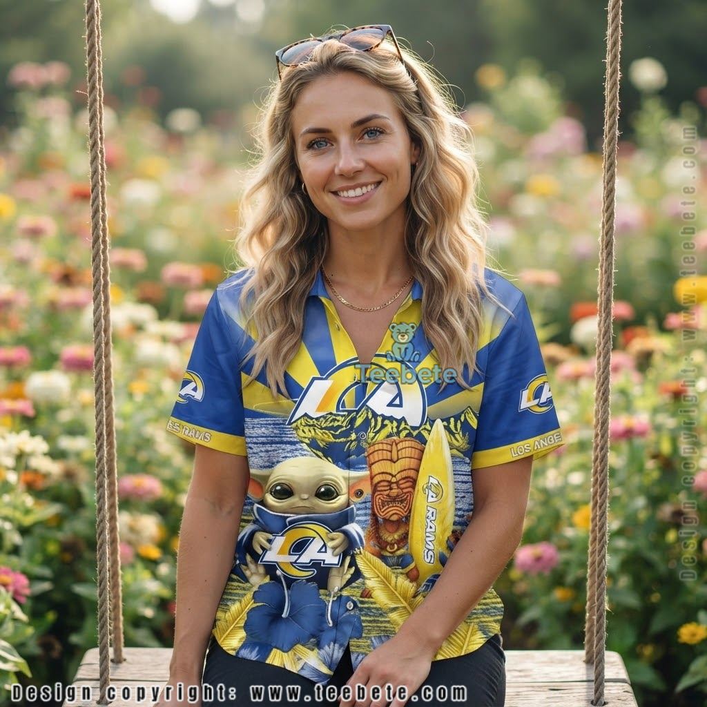 Los Angeles Rams Tropical Leaf Aloha Shirt Los Angeles Rams Tropical Leaf Aloha Shirt