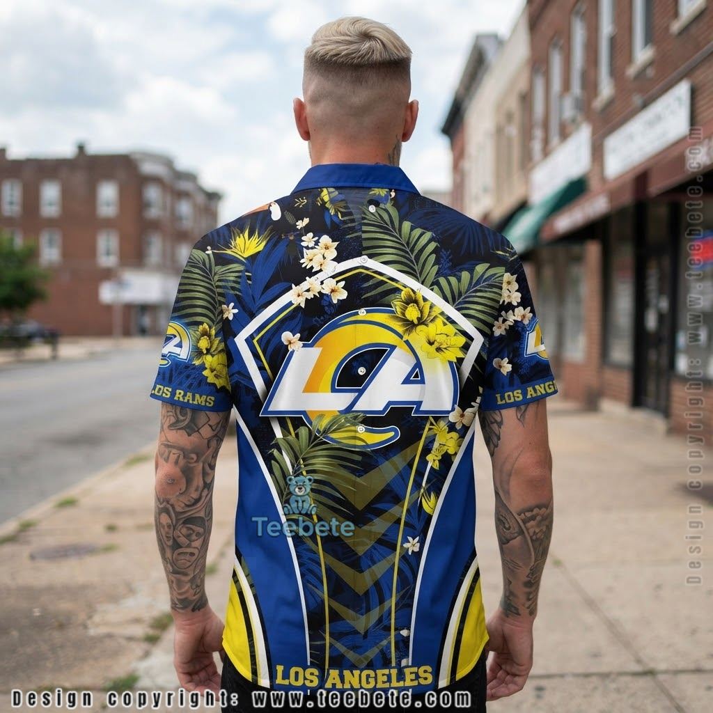 Los Angeles Rams Toucan Tropical Hawaiian Shirt Version 2 Los Angeles Rams Toucan Tropical Hawaiian Shirt Version 2