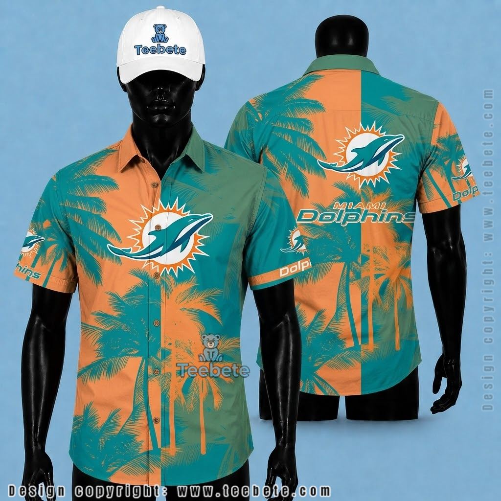 Miami Dolphins Aloha Shirt Coconut Split