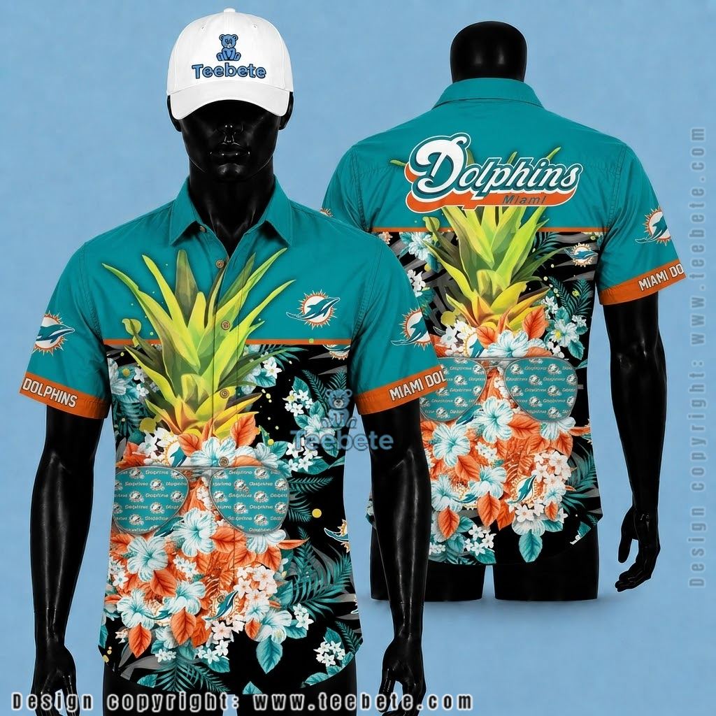 Miami Dolphins Aloha Shirt Horror Characters Miami Dolphins Aloha Shirt Horror Characters