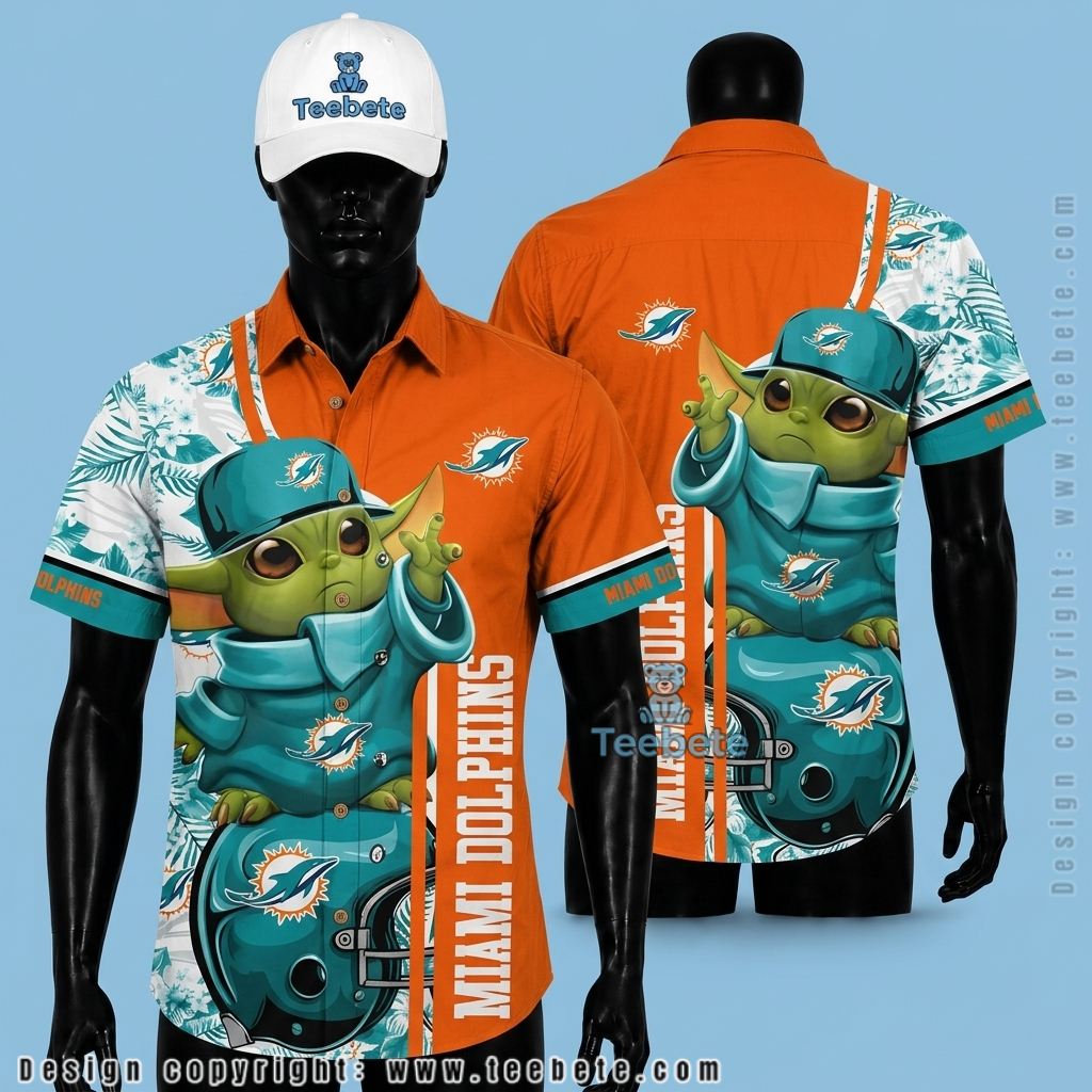 Miami Dolphins Hawaiian Shirt Baby Yoda