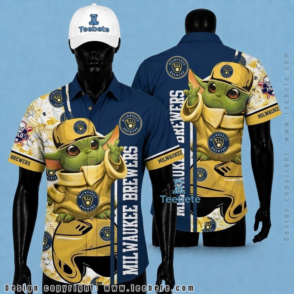 Milwaukee Brewers Hawaiian Shirt Grogu Baby Yoda