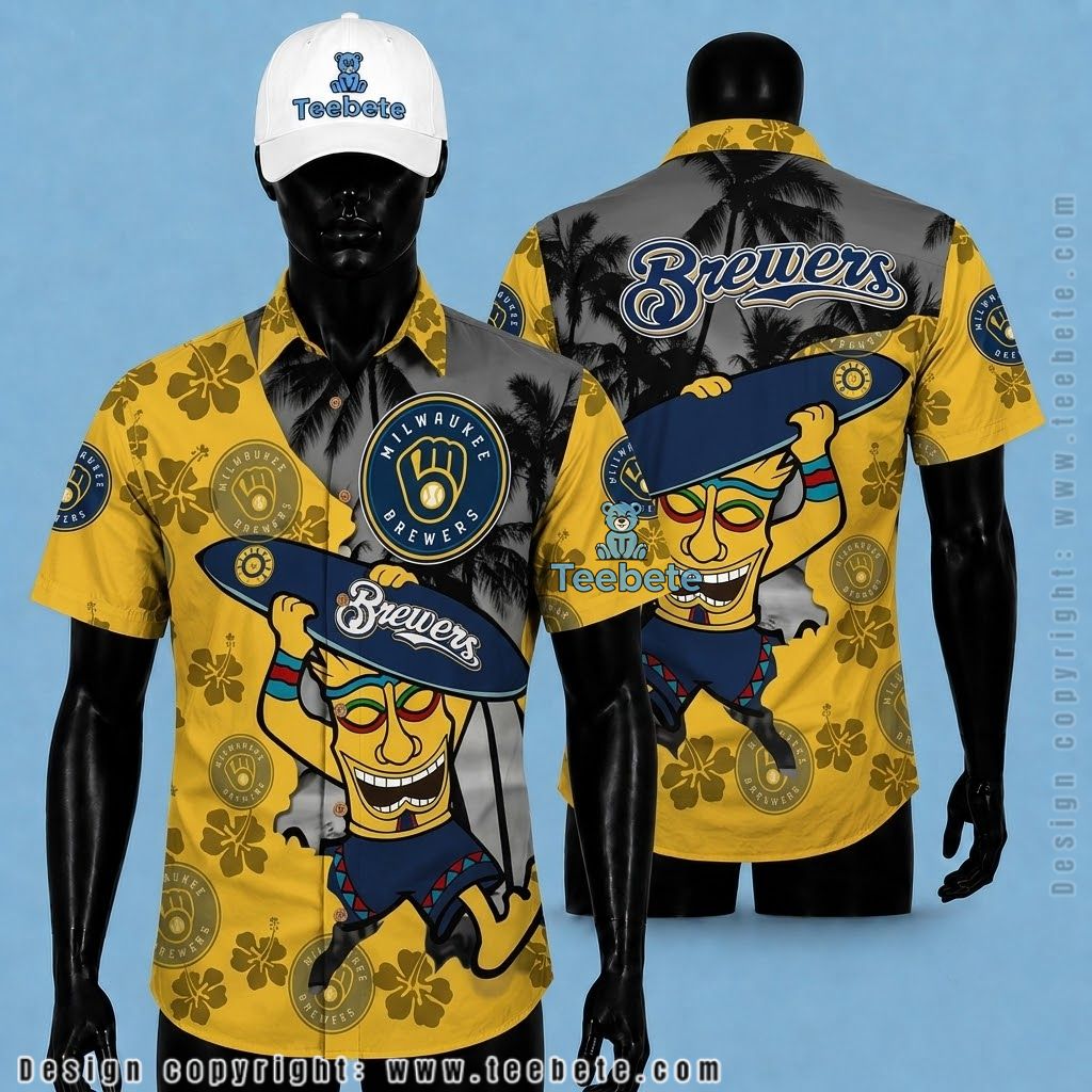 Milwaukee Brewers Hawaiian Shirt Mascot Custom Name