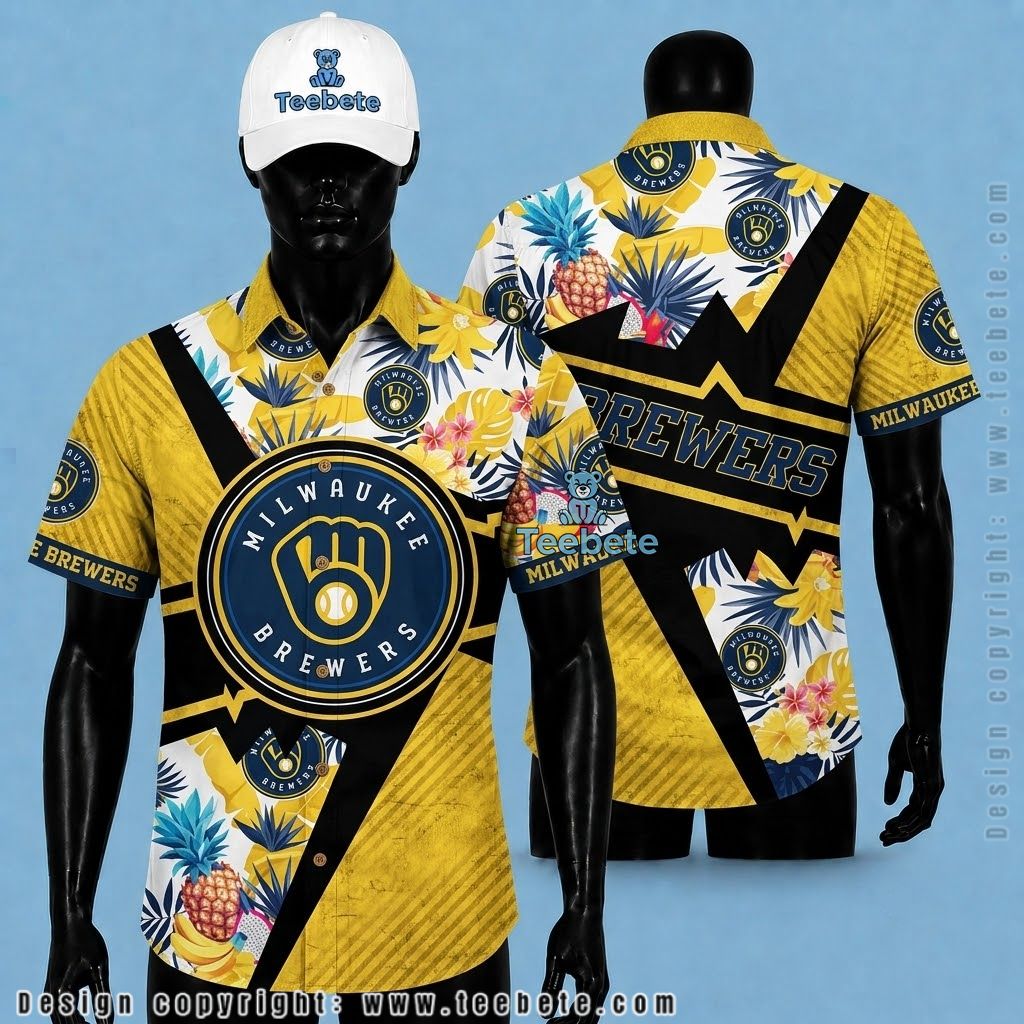 Milwaukee Brewers Hawaiian Shirt Pineapple Tropical