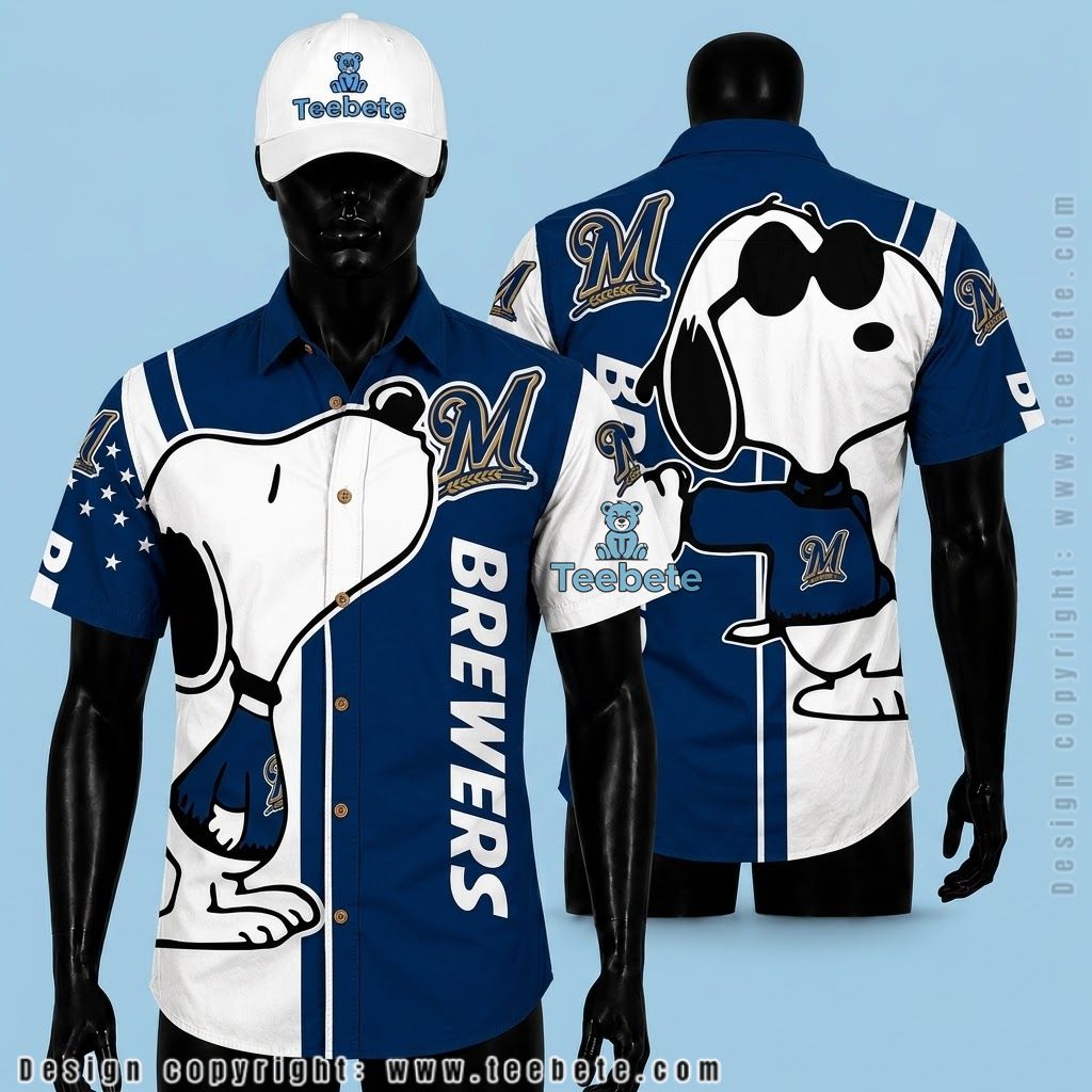 Milwaukee Brewers Hawaiian Shirt Snoopy Cool