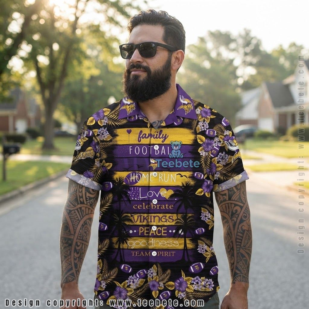 Minnesota Vikings Gold Monstera Tropical Shirt Minnesota Vikings Gold Monstera Tropical Shirt