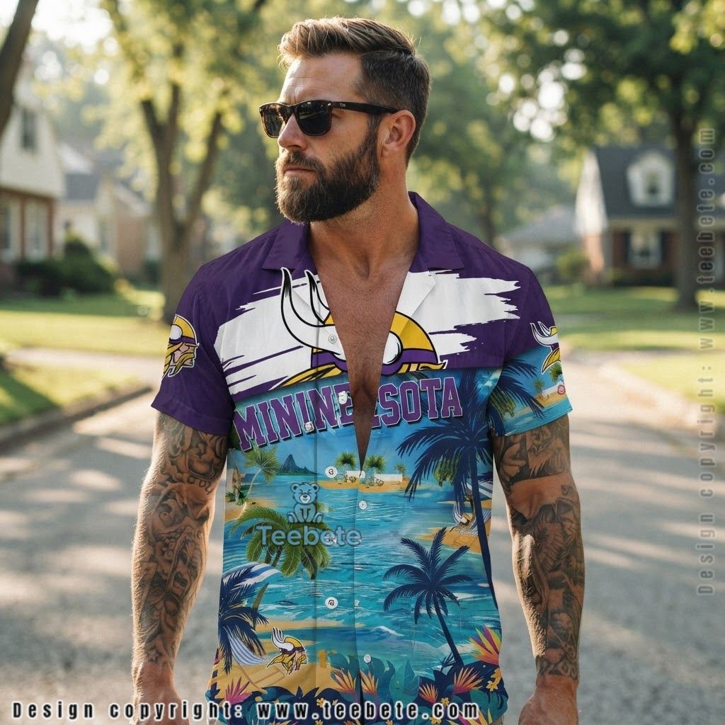 Minnesota Vikings Island Tropical Beach Shirt