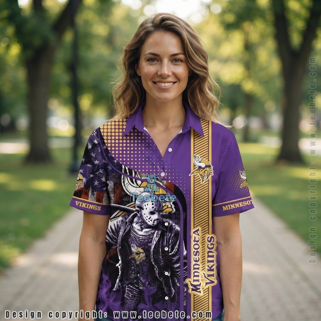 Minnesota Vikings Lightning Tropical Beach Shirt Minnesota Vikings Lightning Tropical Beach Shirt