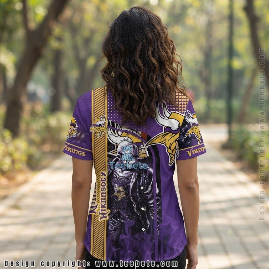 Minnesota Vikings Jason Voorhees Hawaiian Shirt Version 2 Minnesota Vikings Jason Voorhees Hawaiian Shirt Version 2