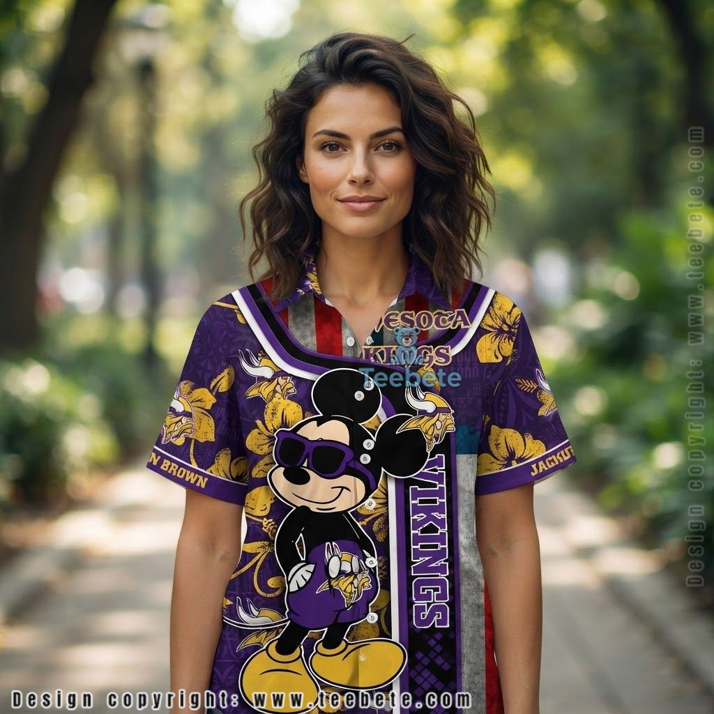 Minnesota Vikings Mickey Sunglasses Hawaiian Shirt