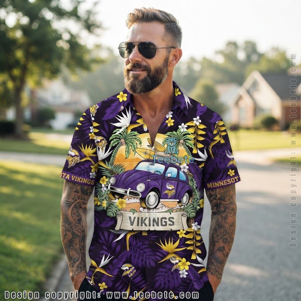 Minnesota Vikings Summer Fruit Aloha Shirt Minnesota Vikings Summer Fruit Aloha Shirt