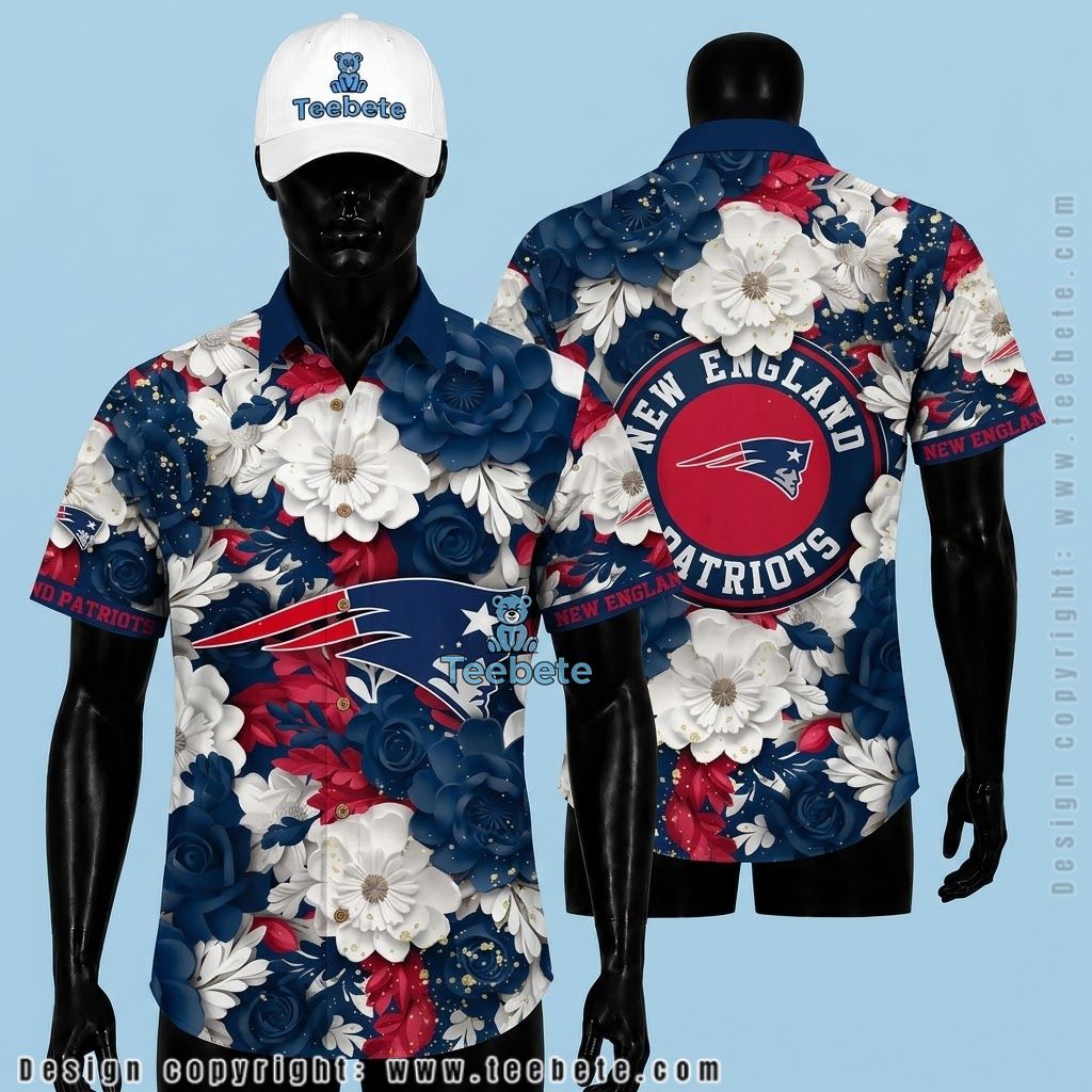 New England Patriots Button Up Shirt Ugly Christmas