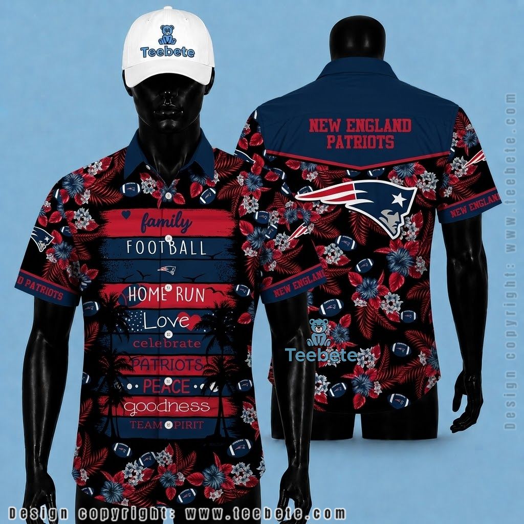 New England Patriots Hawaiian Shirt 4th Of July Patriotic