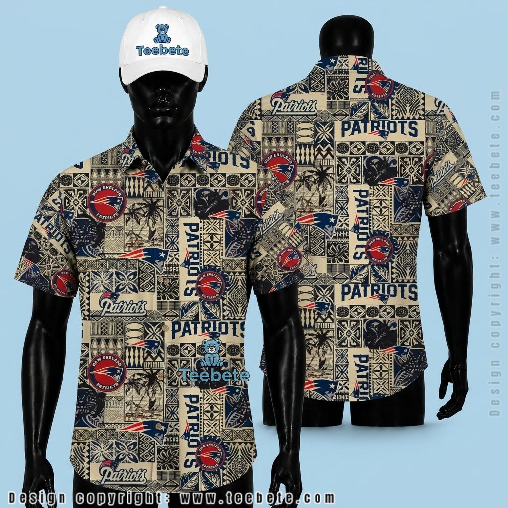 New England Patriots Hawaiian Shirt Tiki Tribal