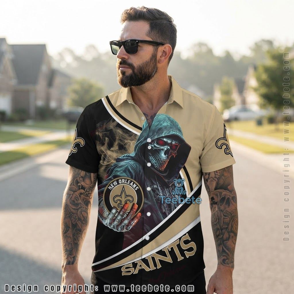 New Orleans Saints Grim Reaper Hawaiian Shirt
