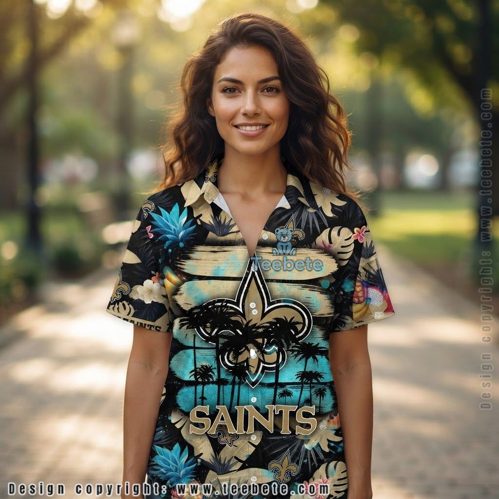 New Orleans Saints Pineapple Fruit Hawaiian Shirt