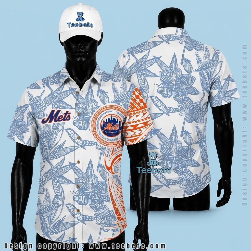 New York Mets Button Up Shirt Jack Skellington Halloween