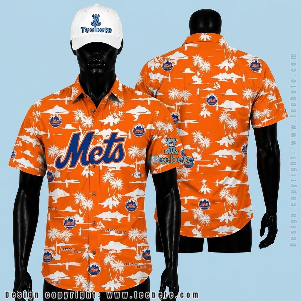 New York Mets Tropical Shirt Island Orange