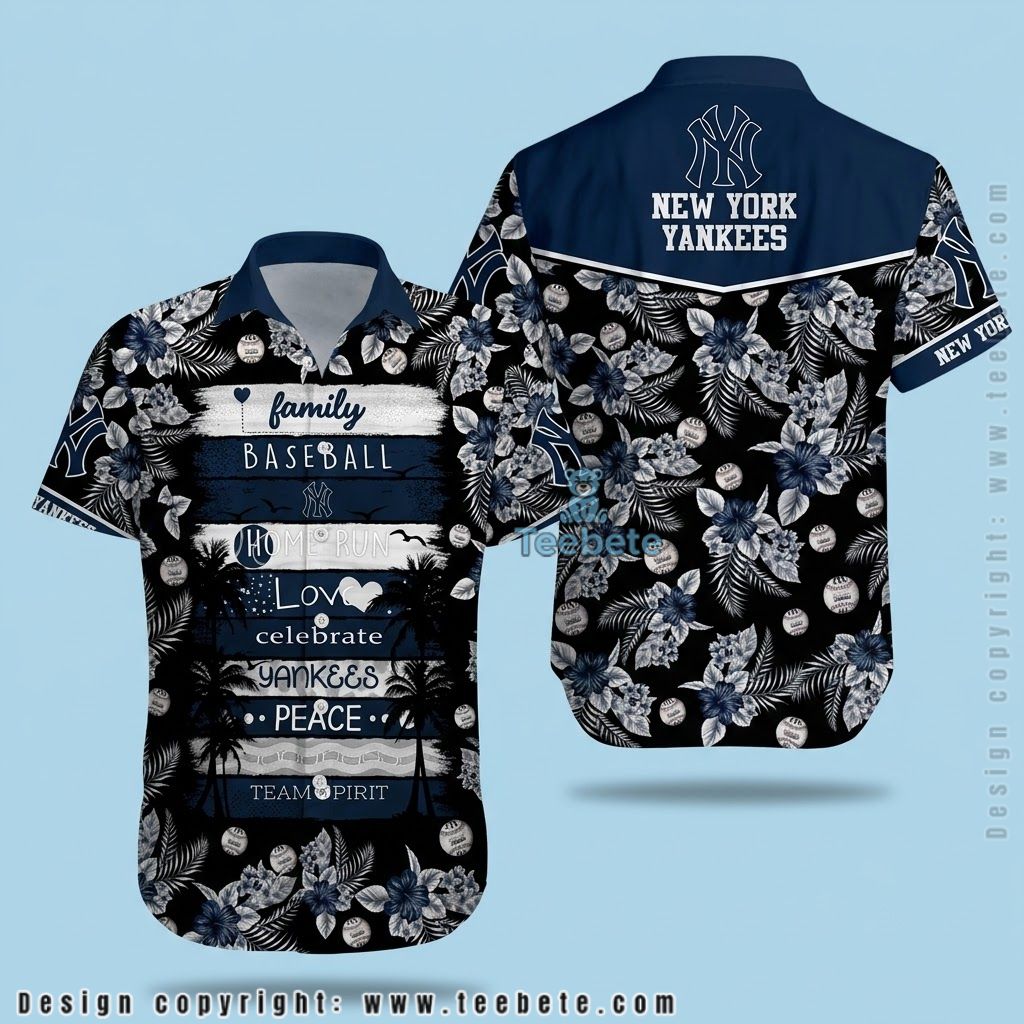 New York Yankees Hawaiian Shirt Family Spirit