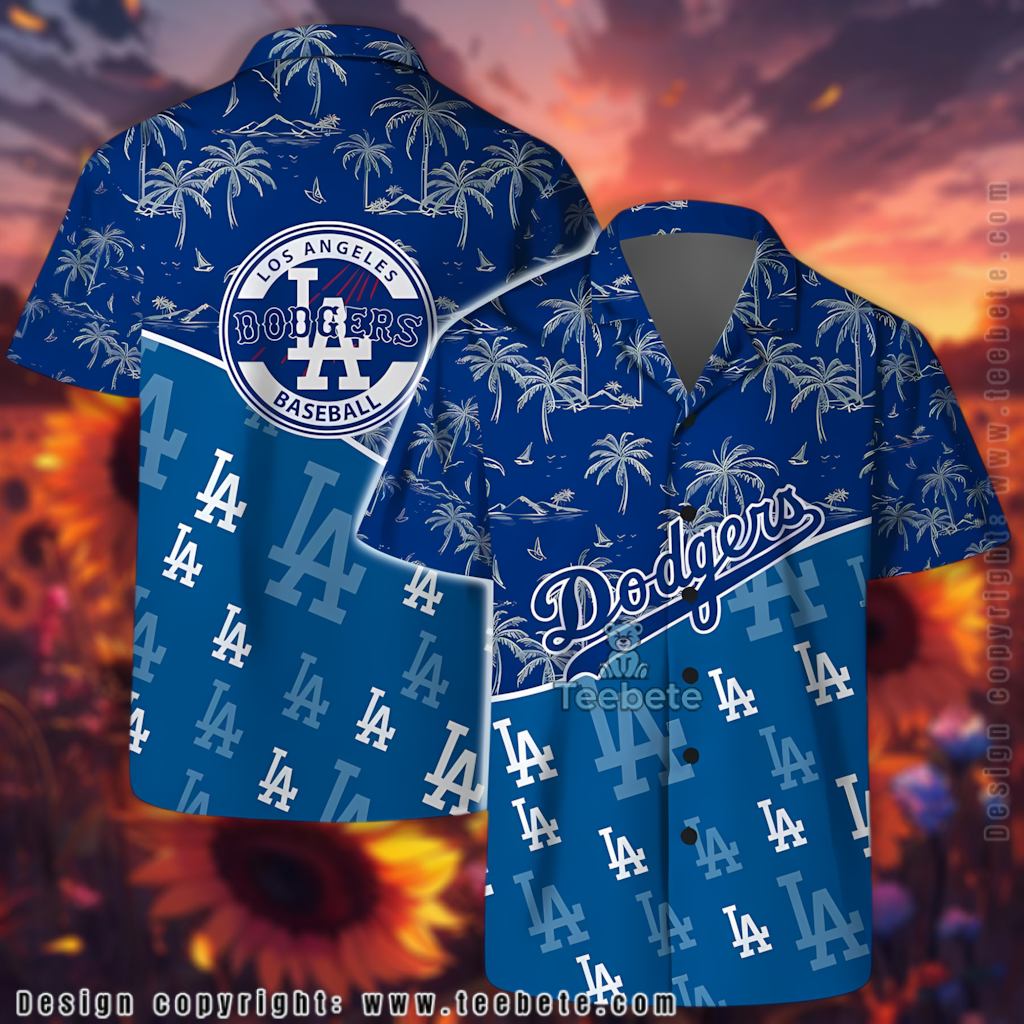 Palm Tree Split Los Angeles Dodgers Hawaiian Shirt Version 2 Palm Tree Split Los Angeles Dodgers Hawaiian Shirt Version 2