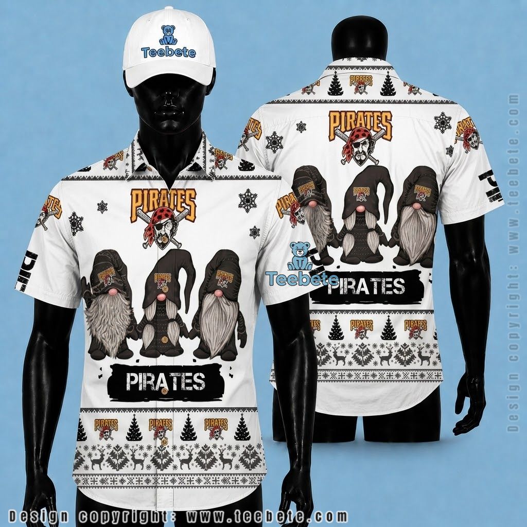 Pittsburgh Pirates Hawaiian Shirt Christmas Gnomes